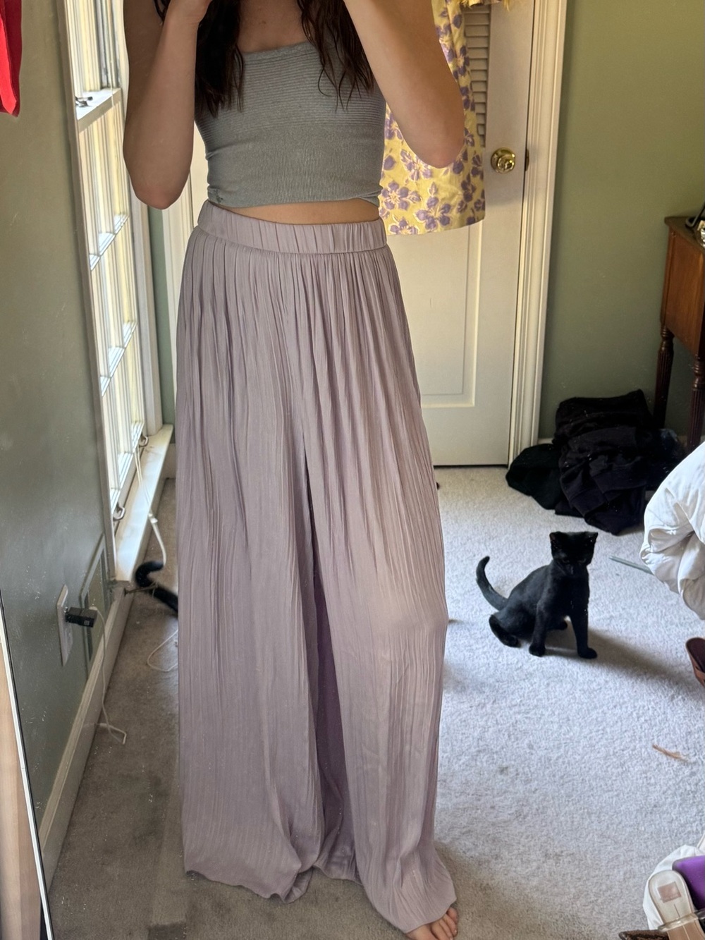 Zara wide leg pants | lavender
